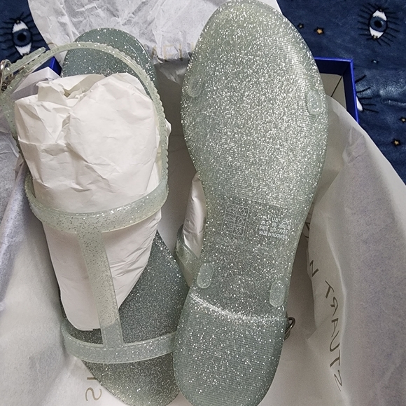 Stuart Weitzman- Silver Jelly Sandals - Picture 7 of 10